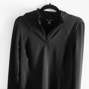 Athleta Midnight Black Quarter-Zip Top
Thumb holes with cuffs